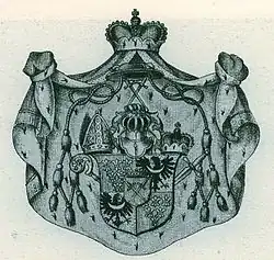 Vollwappen des Breslauer Fürstbischofs Melchior von Diepenbrock