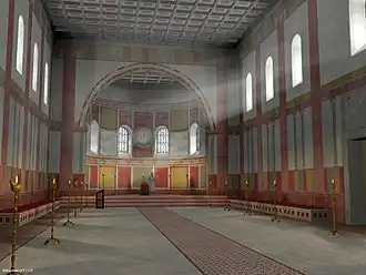 Digitale Rekonstruktion der Aula regia der Ingelheimer Kaiserpfalz (Computergrafik)