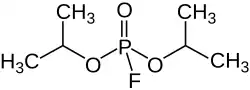 Struktur von Diisopropylfluorphosphat