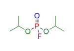 Diisopropylfluorphosphat (da zwei Reste am Phosphor gleich sind, liegt keine Konfigurationsisomerie vor)