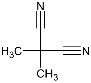 Strukturformel von Dimethylmalonitril
