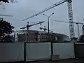 Neue Aufbauten auf dem alten Dinamo-Stadion im September 2017