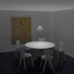 Abgeblendete Pendel­leuchte