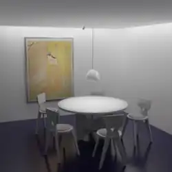 Abgeblendete Pendel­leuchte