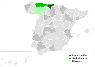 Karte der Kirchenprovinz {{{Kirchenprovinz}}}