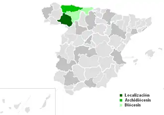 Karte der Kirchenprovinz {{{Kirchenprovinz}}}