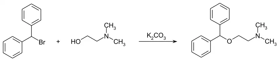 Synthese von Diphenhydramin
