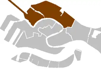 Lage von Cannaregio in der Altstadt von Venedig
