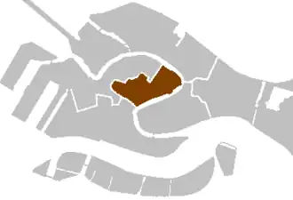 Lage von San Polo in der Altstadt von Venedig