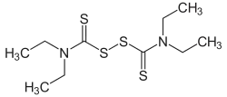 Strukturformel von Disulfiram