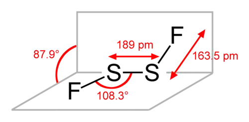Strukturformel von Difluordisulfan