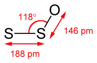 Strukturformel von Dischwefelmonoxid