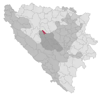 Lage der Gemeinde Dobretići in Bosnien und Herzegowina (anklickbare Karte)