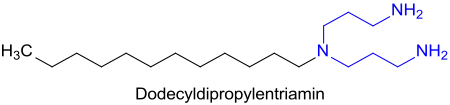 Strukturformel von Dodecyldipropylentriamin