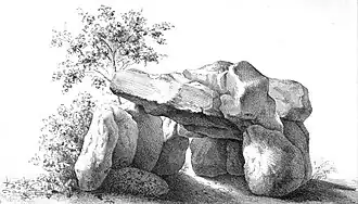 Der 1811 zerstörte Dolmen von Balbigny