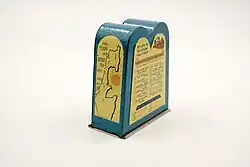 Spendenbüchse des Merkas Jeschiwot Bnei Akiva B'Israel, 1960–70er, Tel Aviv, in der Sammlung des Jüdischen Museums der Schweiz.