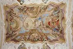 Pfarrkirche St. Vitus in Donaualtheim, Deckenfresko mit Signatur