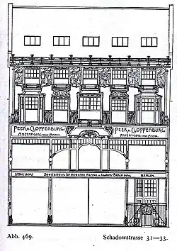 Schadowstraße 31–33, Vorderansicht
