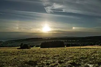 Halo mit Nebensonnen am Hoherodskopf/Hessen am 15.&nbsp;Juli 2017