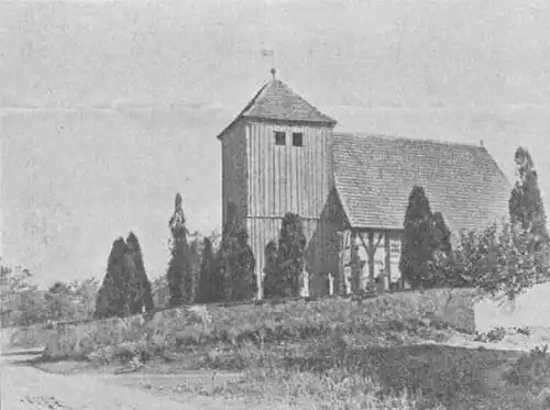 Die Dorfkirche Langenrieth vor ihrem Abriss.