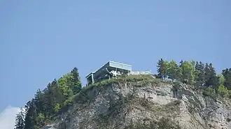 Blick von Hatlerdorf auf den Gipfel des Karren