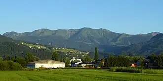 Blick vom nördlichen Stadtrand Dornbirns auf den Dornbirner First