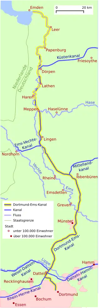 Übersichtskarte des Kanals