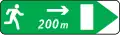Dp2a: Wegweiser bei Notausgänge (rechts)