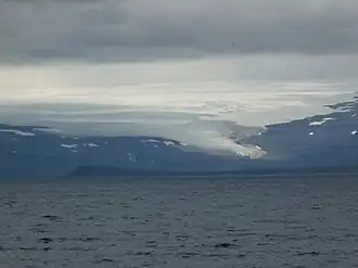 Blick aus den Jökulfirðir zum Drangajökull
