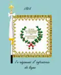 Fahne des 7e régiment d'infanterie unter König Ludwig XVIII – König Louis Philippe