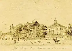 Der Gasthof Drei Linden um 1870