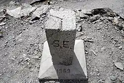 Der Grenzstein Nr.&nbsp;1 auf der Dreisprachenspitze