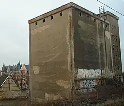 Speicher der Bienertmühle (2009), 2010 abgerissen, 2012 letzte Reste beseitigt.