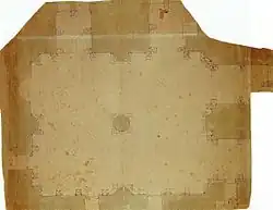 Zeitgenössischer Grundriss des unteren Saales im Belvedere