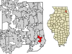 Lage im DuPage County