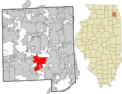 Lage im DuPage County