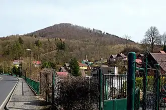 Blick von Dubina zum Švédlův vrch