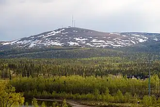 Blick von der Dachterrasse des Quality Hotel Lappland