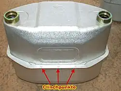 Durchsetzfügen an einem Gaszähler 2