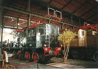 Drehstromlok E.440.3 (im Einsatz von 1932 bis 1968) im Museum Pietrarsa