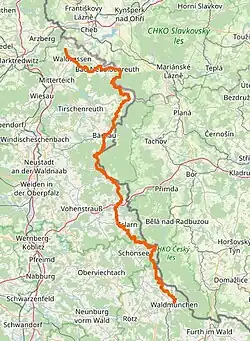 Karte des Wanderweges