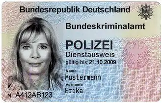 Polizeidienstausweis des Bundes