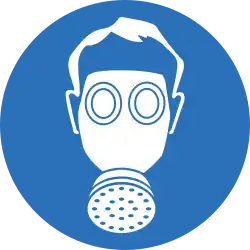 EEC Safety Sign 1977 - Respiratory equipment must be worn