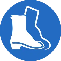 EEC Safety Sign 1977 - Safety boots must be worn