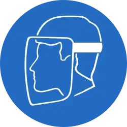 EEC Safety Sign 1992 - Face protection must be worn