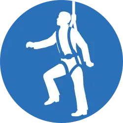 EEC Safety Sign 1992 - Safety harness must be worn