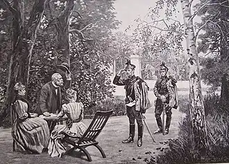 Wojciech Kossak, Gemälde: Einquartierung (polnischer Quartiermeister um 1893)