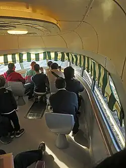 Besetzte Kanzel während der Fahrt