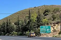 E 65 wenige Kilometer nach ihrem südlichen Beginn in Chania, Kreta