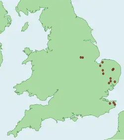 Fundplätze von Eadwald-Münzen